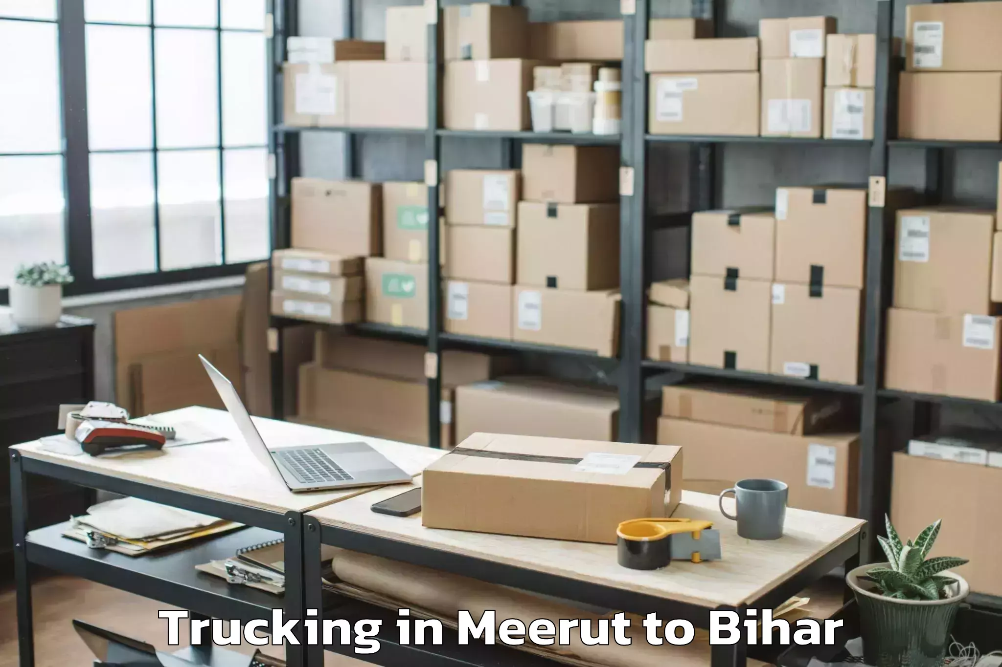 Easy Meerut to Pranpur Trucking Booking